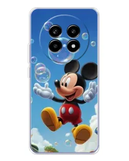 Чехол для Realme 13 Pro с картинкой «Mickey и мыльные пузыри»