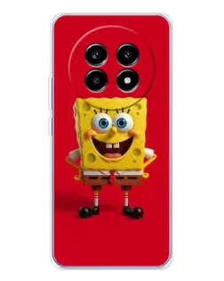 Чехол для Realme 13 Pro с картинкой «Спанч Боб на красном»