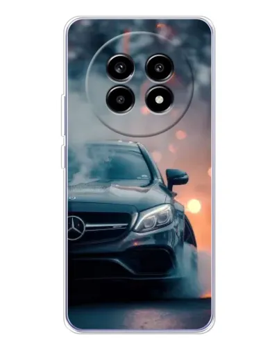 Чехол для Realme 13 Pro с картинкой «Mercedes — ночной город»