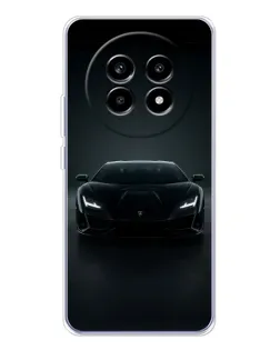 Чехол для Realme 13 Pro с картинкой «Черный Lamborghini Aventador»