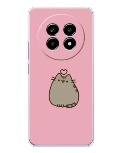 Чехол для Realme 13 Pro с картинкой «Pusheen сердце»