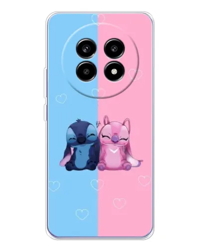 Чехол для Realme 13 Pro с картинкой «Stitch и Angel Love»