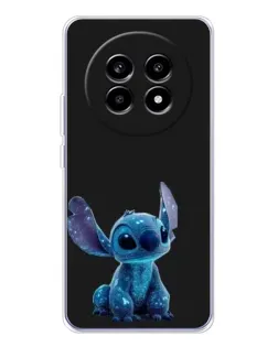 Чехол для Realme 13 Pro с картинкой «Стич на черном»