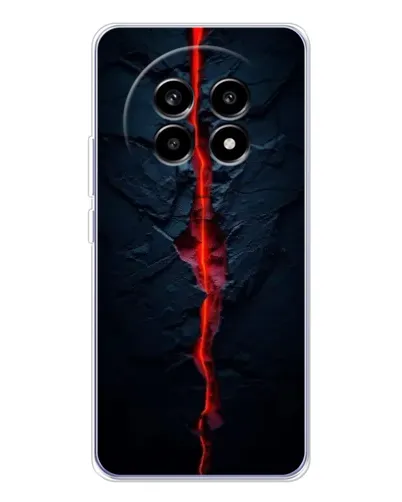 Чехол для Realme 13 Pro с картинкой «Kрасная лавовая трещина»