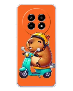 Чохол для Realme 13 Pro з картинкою «Капібара на скутері» Чохол для Realme 13 Pro з картинкою «Капібара на скутері»