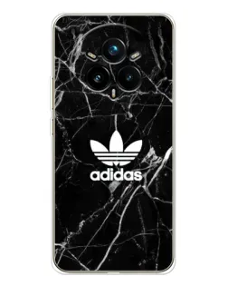 Чехол для Realme 14 Pro 5G с картинкой «Белый мрамор Adidas»
