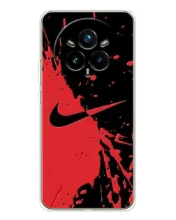 Чехол для Realme 14 Pro 5G с картинкой «Красные брызги Nike» Чехол для Realme 14 Pro 5G с картинкой «Красные брызги Nike»