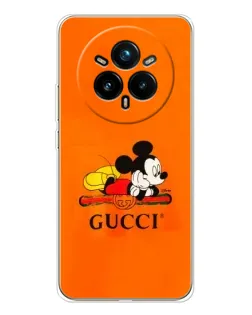 Чехол для Realme 14 Pro 5G с картинкой «Микки Маус Gucci — оранж»