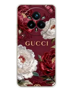Чехол для Realme 14 Pro 5G с картинкой «Gucci — бордовые розы»