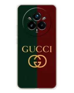 Чехол для Realme 14 Pro 5G с картинкой «Gucci — темно-зеленый градиент»