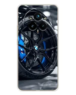 Чехол для Realme 14 Pro 5G с картинкой «Колесо BMW вблизи»