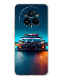 Чехол для Realme 14 Pro 5G с картинкой «BMW — огни неона»