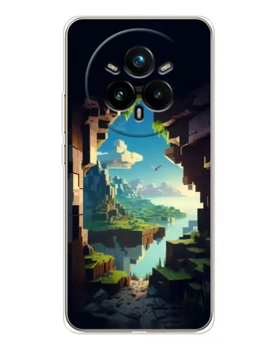 Чехол для Realme 14 Pro 5G с картинкой «Вид из пещеры»