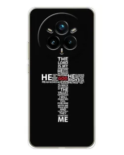 Чехол для Realme 14 Pro 5G с картинкой «Текстовый крест»