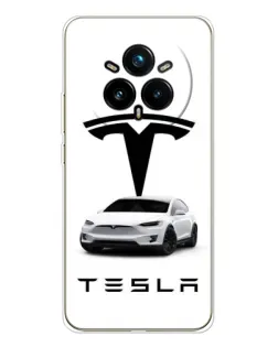 Чехол для Realme 14 Pro 5G с картинкой «Tesla White Style»