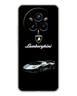 Чехол для Realme 14 Pro 5G с картинкой «Логотип Lamborghini классика»