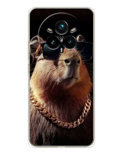 Чехол для Realme 14 Pro 5G с картинкой «Капибара золотая цепь» Чехол для Realme 14 Pro 5G с картинкой «Капибара золотая цепь»