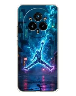 Чехол для Realme 14 Pro Plus с картинкой «Jordan Gold Jumpman»