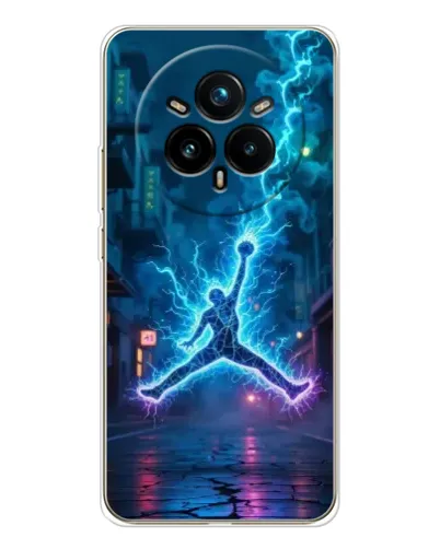 Чехол для Realme 14 Pro Plus с картинкой «Jordan Gold Jumpman»