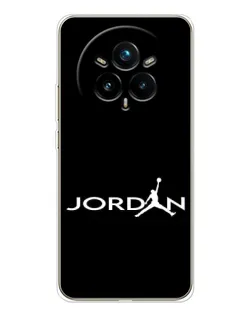 Чехол для Realme 14 Pro Plus с картинкой «Jordan White Logo»