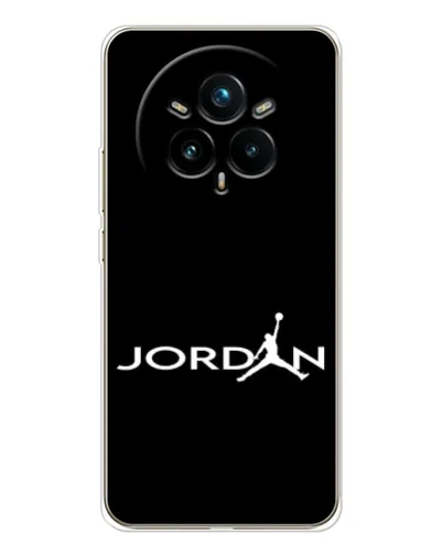 Чехол для Realme 14 Pro Plus с картинкой «Jordan White Logo»