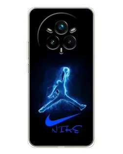 Чехол для Realme 14 Pro Plus с картинкой «Jordan Neon Blue»