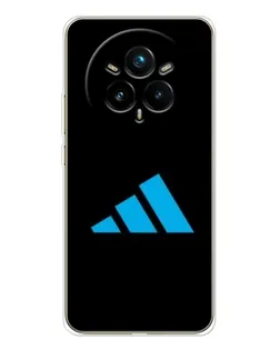Чехол для Realme 14 Pro Plus с картинкой «Adidas Cyan Logo»