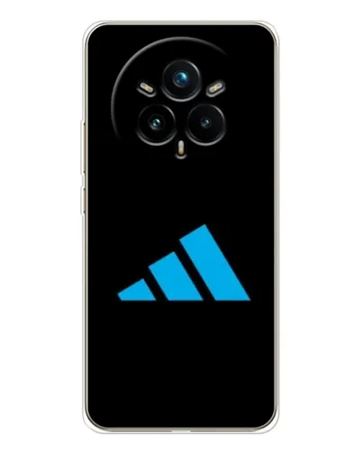 Чехол для Realme 14 Pro Plus с картинкой «Adidas Cyan Logo»