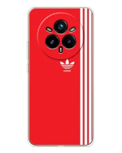 Чехол для Realme 14 Pro Plus с картинкой «Красный минимализм Adidas»