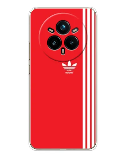 Чехол для Realme 14 Pro Plus с картинкой «Красный минимализм Adidas»