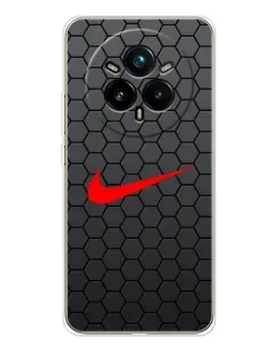 Чехол для Realme 14 Pro Plus с картинкой «Nike — карбоновая сетка»