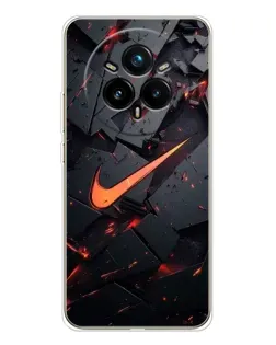 Чехол для Realme 14 Pro Plus с картинкой «Nike — эффект разломов»