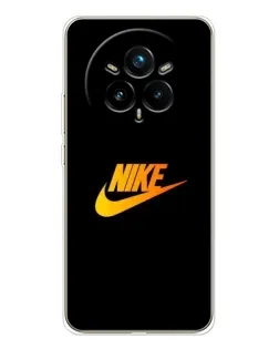 Чехол для Realme 14 Pro Plus с картинкой «Золотой логотип Nike»