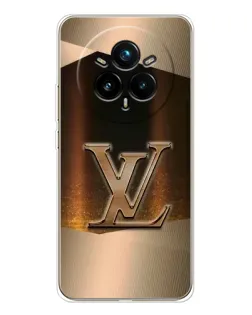 Чехол для Realme 14 Pro Plus с картинкой «LV — золотое сияние»