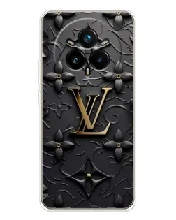 Чехол для Realme 14 Pro Plus с картинкой «Кожаная текстура LV»