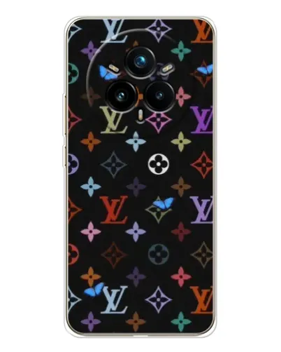 Чехол для Realme 14 Pro Plus с картинкой «Цветная монограмма LV» Чехол для Realme 14 Pro Plus с картинкой «Цветная монограмма LV»