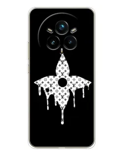 Чехол для Realme 14 Pro Plus с картинкой «Цветочная монограмма»
