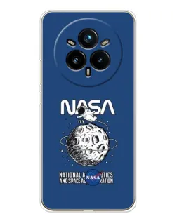Чехол для Realme 14 Pro Plus с картинкой «NASA — лунная миссия»