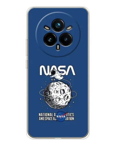 Чехол для Realme 14 Pro Plus с картинкой «NASA — лунная миссия»