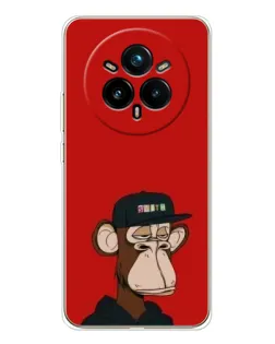 Чохол для Realme 14 Pro Plus з картинкою «Bored Ape — червоний фон»