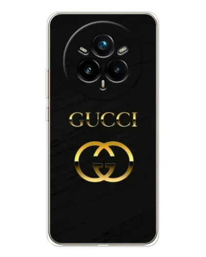 Чохол для Realme 14 Pro Plus з картинкою «Золотий логотип Gucci»
