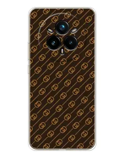 Чохол для Realme 14 Pro Plus з картинкою «Gucci — золоті діагоналі»