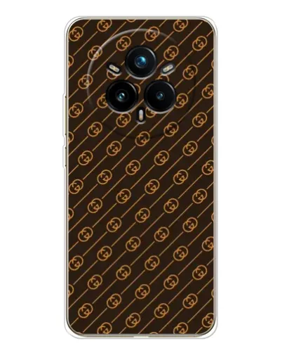 Чохол для Realme 14 Pro Plus з картинкою «Gucci — золоті діагоналі»