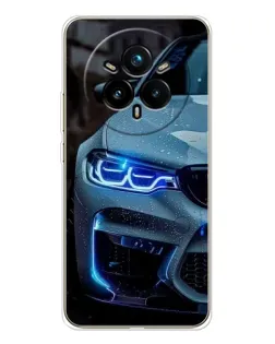 Чехол для Realme 14 Pro Plus с картинкой «Взгляд BMW с синими фарами»