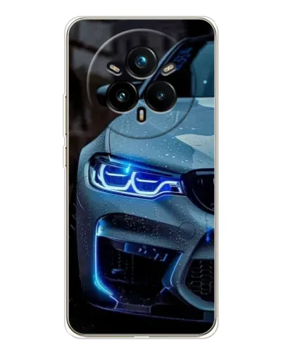 Чехол для Realme 14 Pro Plus с картинкой «Взгляд BMW с синими фарами» Чехол для Realme 14 Pro Plus с картинкой «Взгляд BMW с синими фарами»