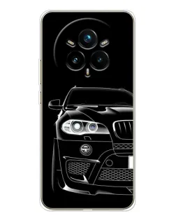 Чехол для Realme 14 Pro Plus с картинкой «Темный силуэт BMW»