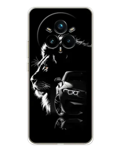Чехол для Realme 14 Pro Plus с картинкой «BMW и лев» Чехол для Realme 14 Pro Plus с картинкой «BMW и лев»