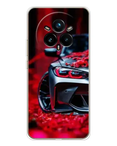 Чехол для Realme 14 Pro Plus с картинкой «Спортивная BMW и цветы» Чехол для Realme 14 Pro Plus с картинкой «Спортивная BMW и цветы»