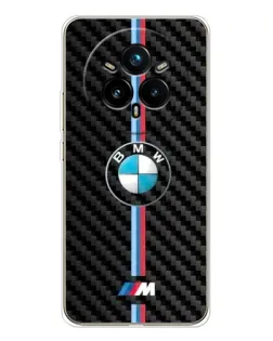 Чехол для Realme 14 Pro Plus с картинкой «Эмблема BMW и карбон»