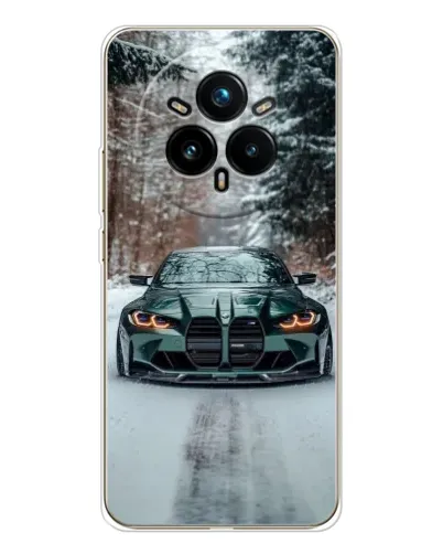 Чехол для Realme 14 Pro Plus с картинкой «BMW в зимнем лесу» Чехол для Realme 14 Pro Plus с картинкой «BMW в зимнем лесу»